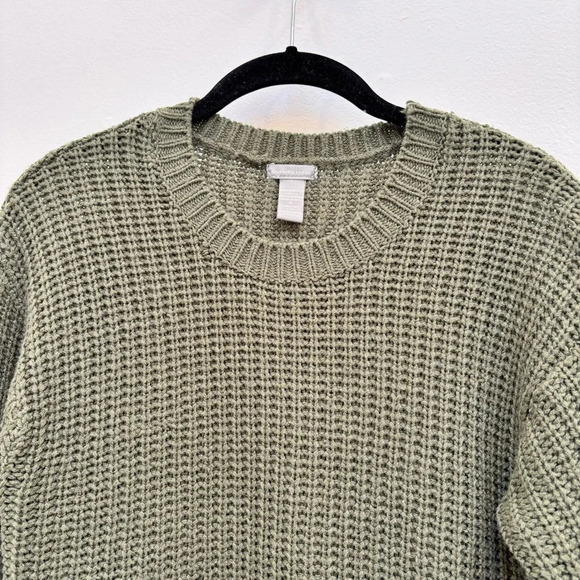 Charlotte Russe Chunky Ribbed Knit Side Zip Sweater Olive Green Small - Picture 3 of 7